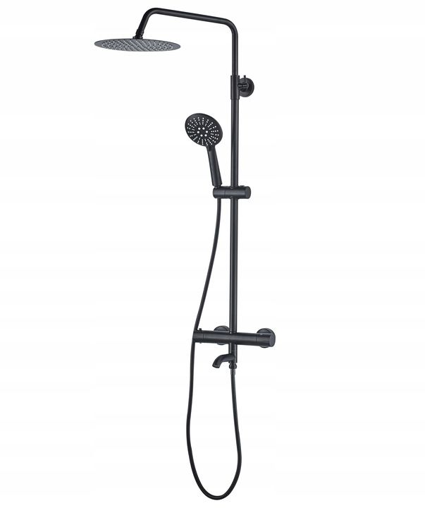 Set Doccia Da Incasso Con Termostatato Lungo Black