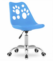 Sedia girevole ergonomica Valora PRINT blu per ufficio domestico
