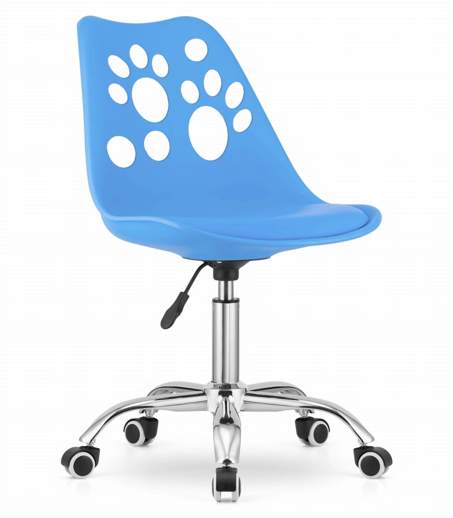 Sedia girevole ergonomica Valora PRINT blu per ufficio domestico