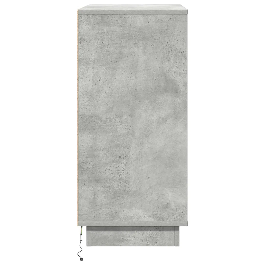 Credenza | Madia LED Grigio Cemento 71 x 34,5 x 75 cm Legno multistrato