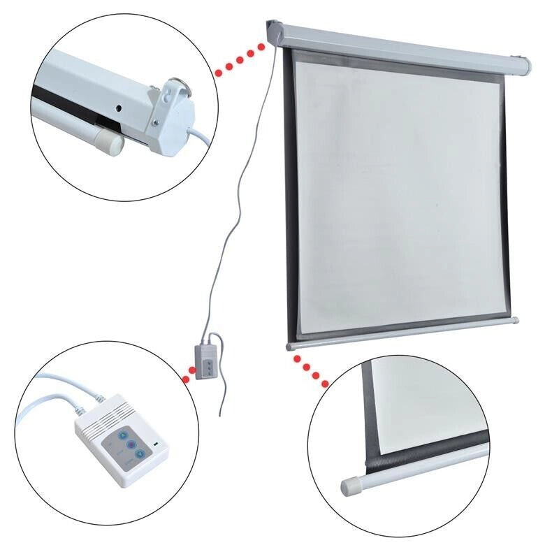 SCHERMO PER PROIEZIONE 84 POLLICI MOTORIZZATO HOME CINEMA BIANCO