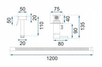 Rubinetto Bidet Rea Lungo Loop Gold Brush