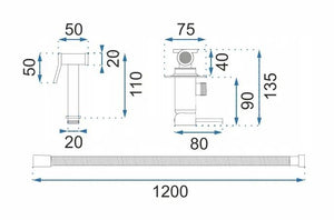 Rubinetto Bidet Rea Lungo Loop Gold Brush