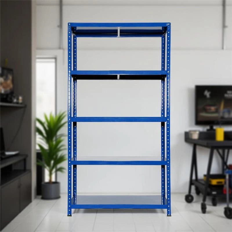 SCAFFALE IN METALLO BLU ETTORE KIT BULLONI 100 X 40 X H 187 CM 5 RIPIANI