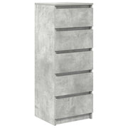 Credenza | Madia | Buffet da pranzo | Armadio da pranzo con Cassetti Grigio Cemento 37,5x35x99cm in Truciolato