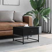 Tavolino da Salotto-Tavolino da soggiorno-Tavolo Nero 51x51x40 cm in Legno Multistrato