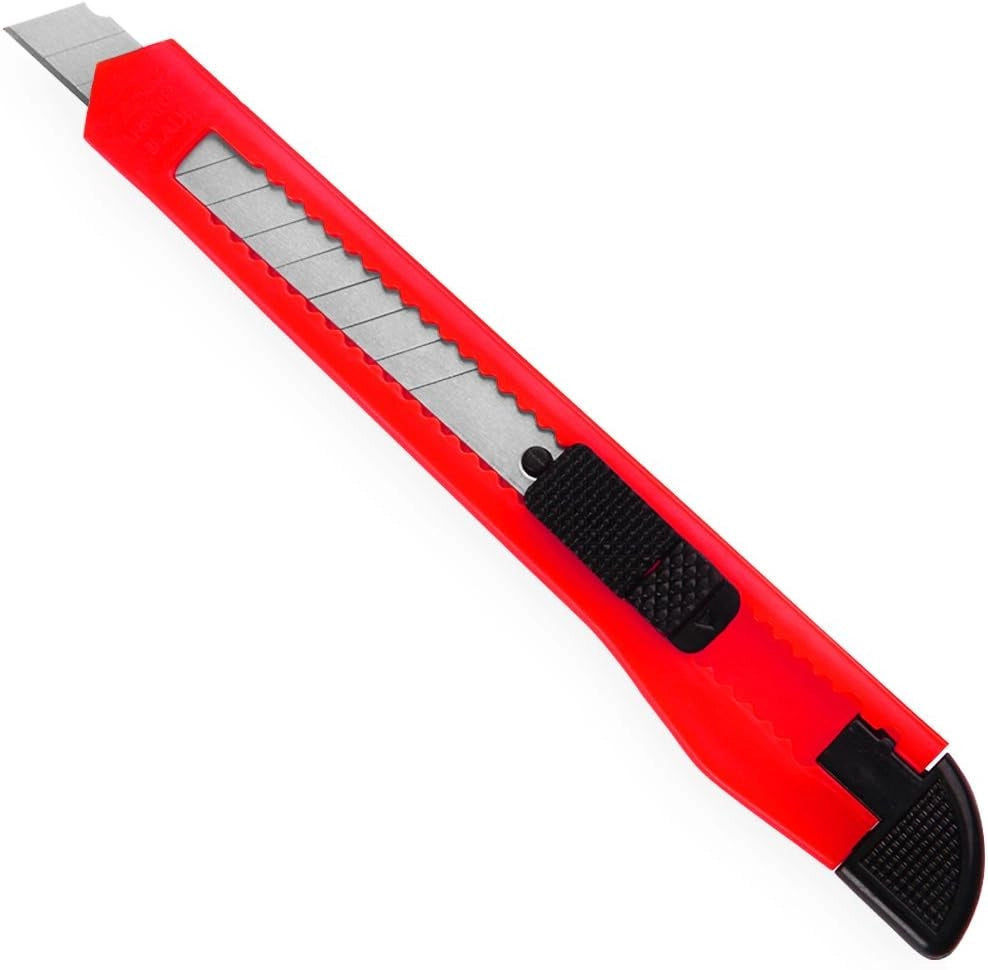 Taglierini Cutter Taglierino Lama 9mm Forma Ergonomica Coltelli Multiuso Bricolage Set di 200 Taglierini Cutter Taglierino Lama 9mm Forma Ergonomica Coltelli Multiuso Bricolage