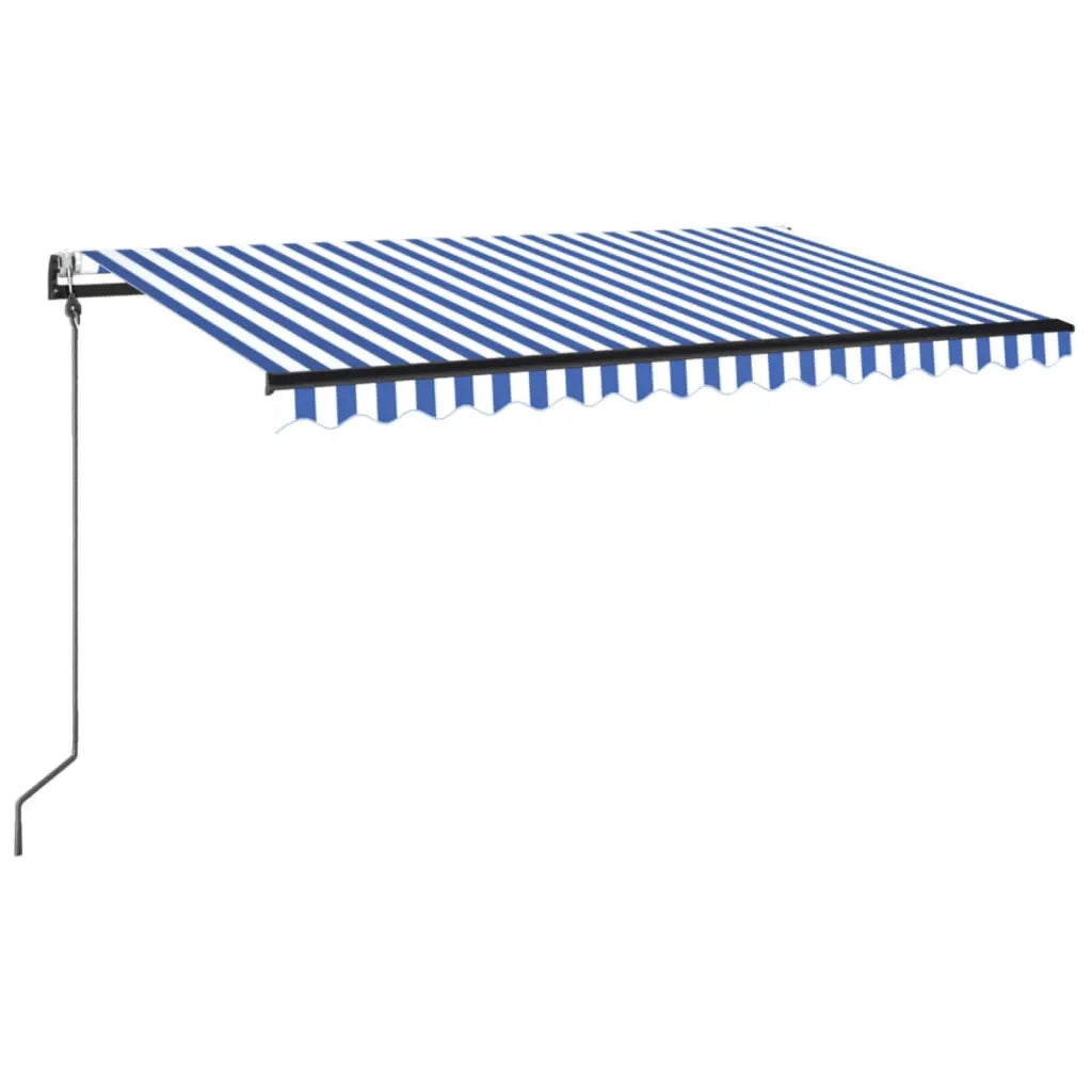 Tenda da Sole Retrattile Automatica 400x350 cm Blu e Bianca cod mxl 60736
