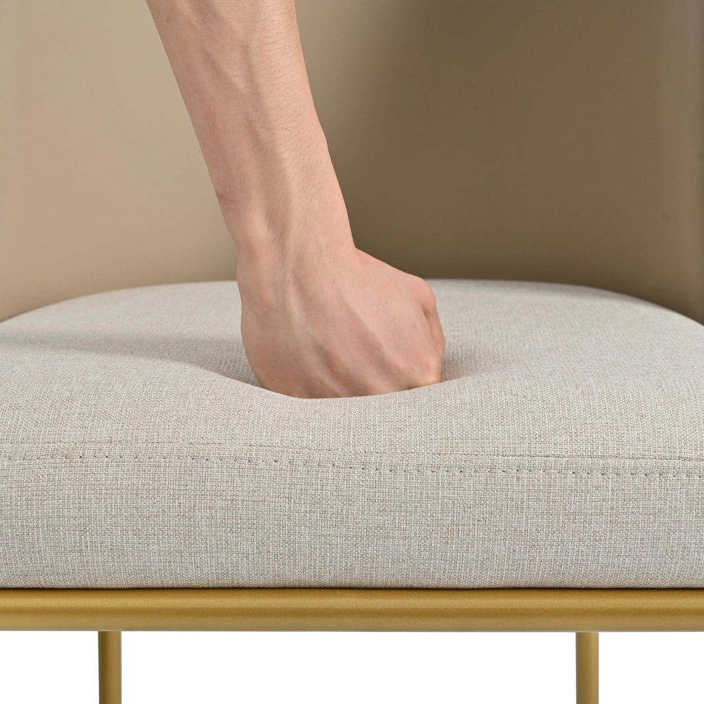 Sedia da Pranzo Moderna con Gambe Inclinati e Piedini Regolabili in PVC Beige e Khaki