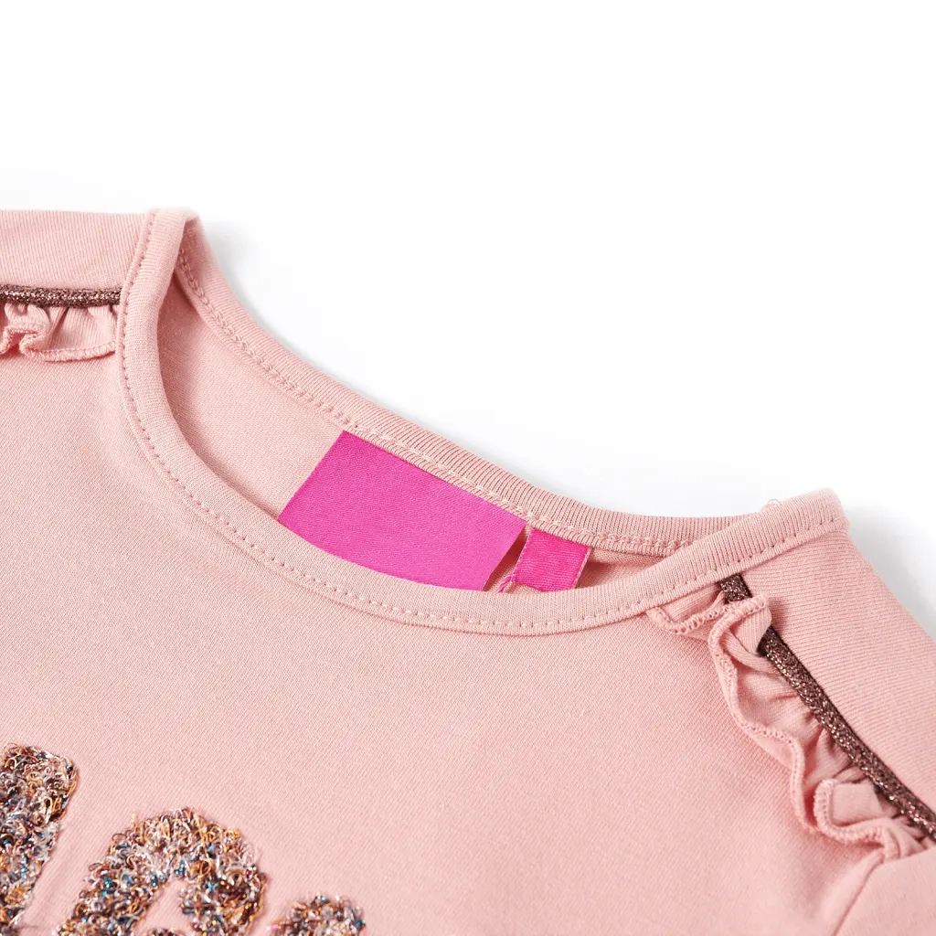 Maglietta Bambini a Maniche Lunghe Rosa Chiaro 116 14271