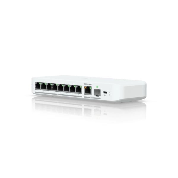 Ubiquiti switch usw-flex-2.5g-8-eu 8 porte lan 2.5gbe poe+ gigabit di cui 1 porta input poe++ l2