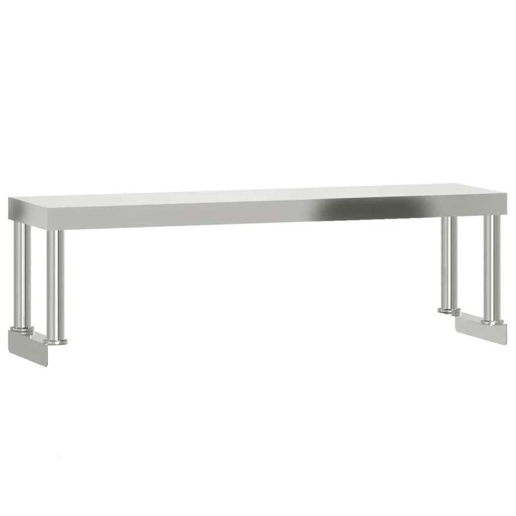 Tavolo Lavoro Cucina con Ripiano 110x55x120 cm Acciaio Inox CFW9493733
