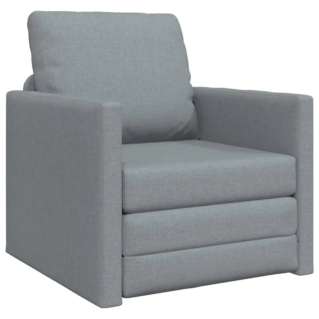 Divano letto-Sofa Letto-Daybed Grigio chiaro 74 x 77 x 81 cm Tessuto