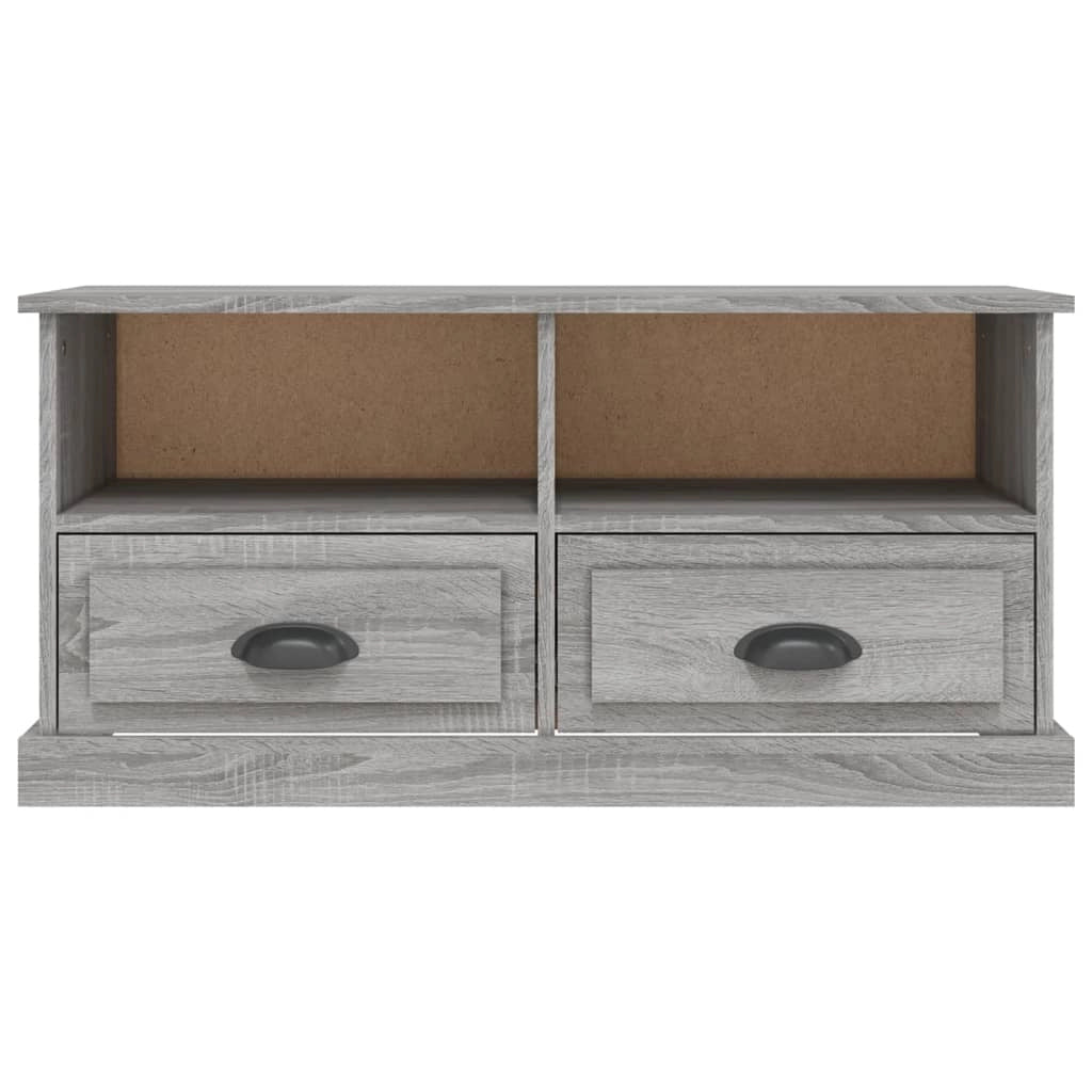 Mobile TV multimediale mensola TV credenza TV sala da pranzo soggiorno camera da letto Sonoma 93 x 35,5 x 45 cm legno ingegnerizzato grigio 02_0028477