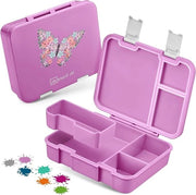 Bento Box per bambini - estrema resistenza contenitore per panino - ideale per asili nido e scuola - farfalla rosa
