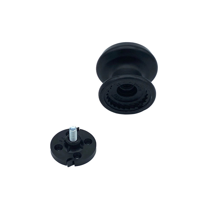 Pomolo fisso per porta SAGUATTI 166/70ZB in alluminio nero opaco
