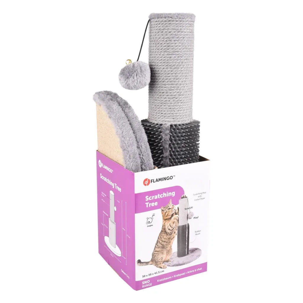 FLAMINGO Albero Tiragraffi per Gatti Asa 30x30x41,5 cm Grigio 443250