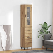 Credenza con Cassetto-Buffet-Armadio da cucina Rovere artigianale 34,5 x 34 x 180 cm 281462