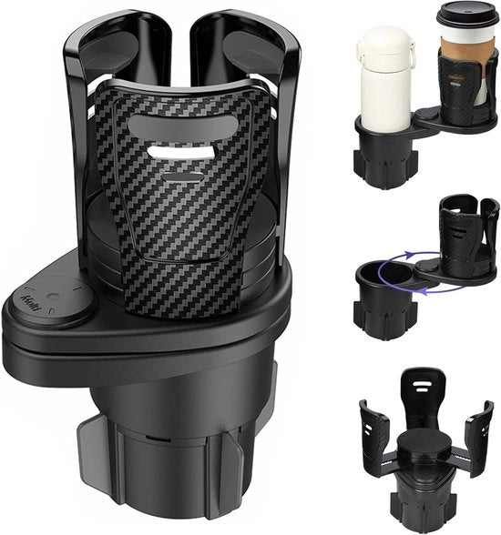 Estensione 2 in 1 per tazza - 360° girevole doppia - Adatto per Stanley - fibra di carbonio