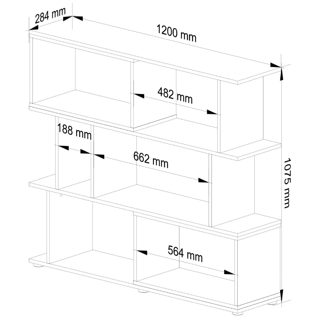 Scaffale FIX Bianca 120 cm 120x28,4x107,5 cm