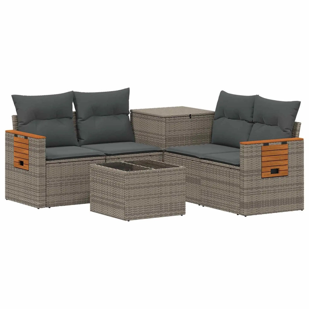 Set di divani 6 pz Grigio e Grigio Scuro 3447666