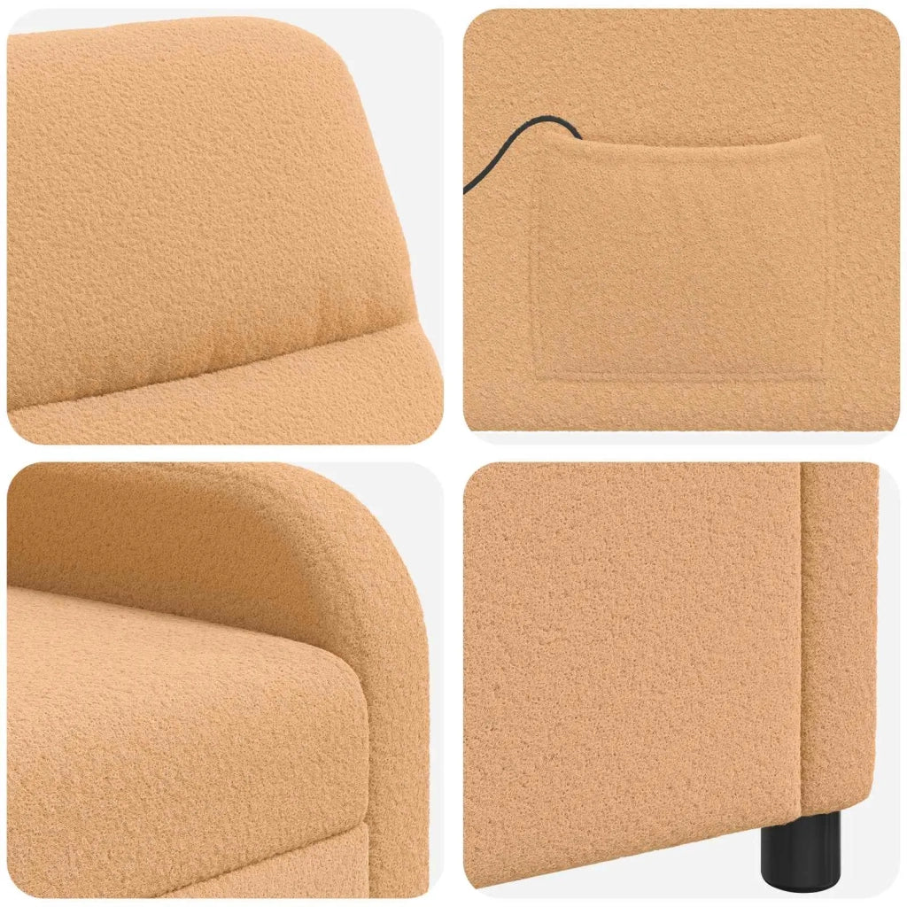 Divano Sedia-Poltrona Massaggiante Beige Boucl¨¦