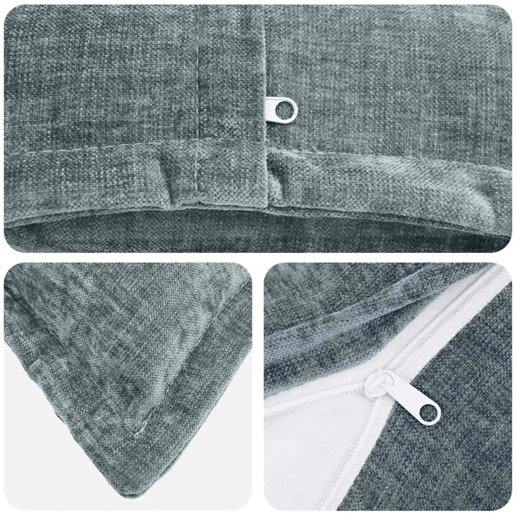 Federa 2 pz HOUTEN Azzurro 40 x 80 cm Tessuto Chenille 918229
