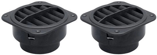 Ventilazione a Sfiato Rotativa 75mm - 2 Pezzi - Con Funzione di Riscaldamento - Ventilazione - Realizzato in ABS di Alta Qualità - Installazione Facile - Ventilazione con Funzione di Riscaldamento