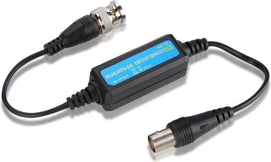 Isolatore di Terra Balun Video Coassiale BNC Uomo Donna Filtro Rischio Audio per Camera - TVI HD CVI AHD CVBS