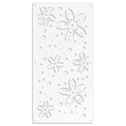 FLOWERS - Pannello in PVC traforato - Parasole Misura: 73x148 cm, Colore: bianco