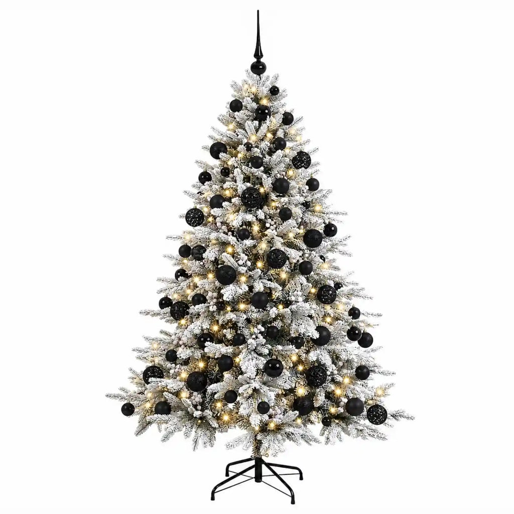 Albero di Natale artificiale con palline 210 cm 300 LED 3466407