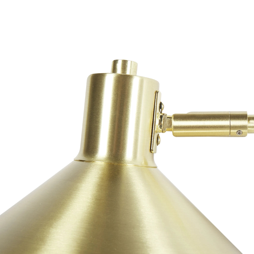 Lampada da parete con paralume in metallo oro regolabile a braccio lungo camera da letto soggiorno