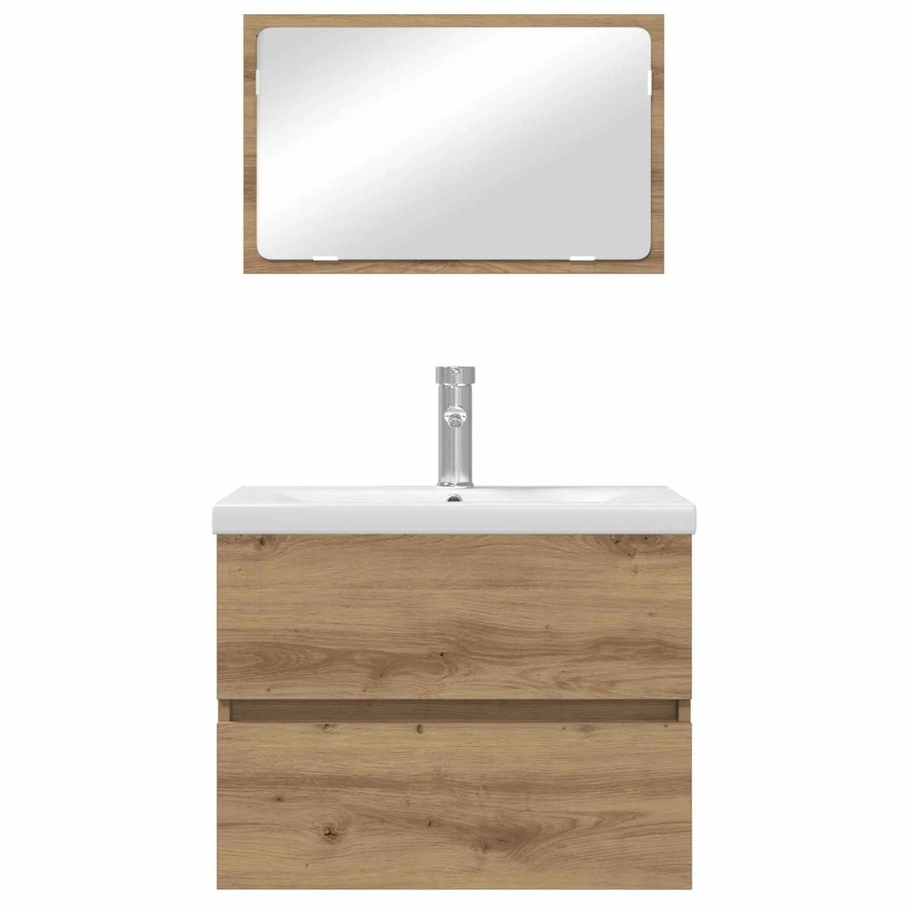 Set di mobili per il bagno 3 pcs Rovere artigianale