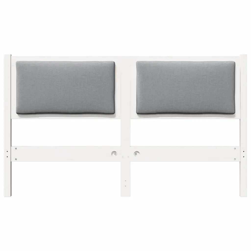 Testiera Altro Bianco 140 cm Legno di pino massello 878958
