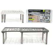 Trade Shop - Mensola Salvaspazio In Polipropilene Estensibile 34,8-61cm Impilabile Accessorio Cucina -
