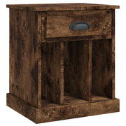 Comodino | Armadio da Notte | Mobiletto da notte Rovere Fumo 43x36x50 cm