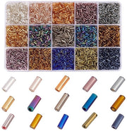 Accessori per gioielli - Bugia in vetro - 3330 pezzi - 15 colori - 4/5/6 mm - Spacer per gioielli - Gioielli artigianali - Accessori per collane