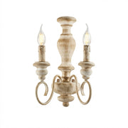 Applique Shabby Chic Cascina Bianco Tortora Vintage 2 Luci E14