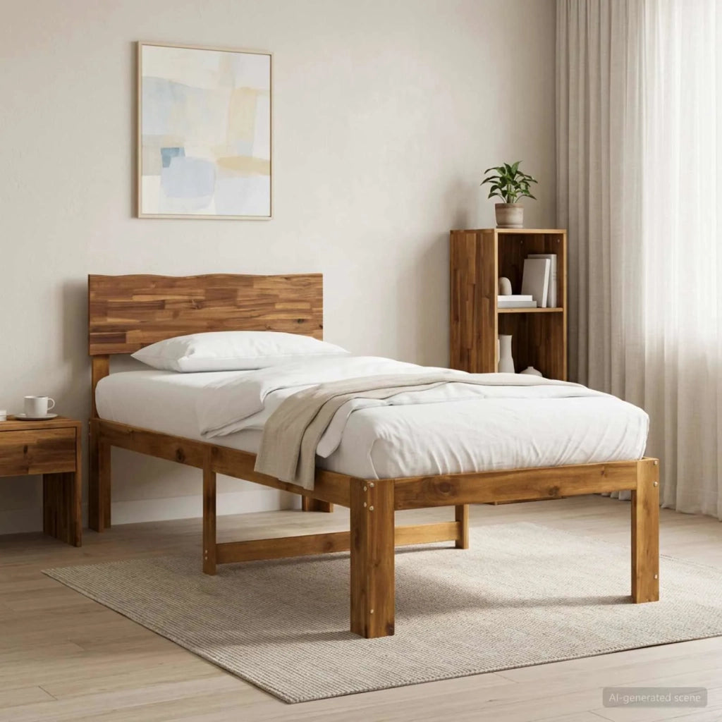 Letto Singolo con Testiera ROSTOCK Naturale 80 x 200 cm 903369