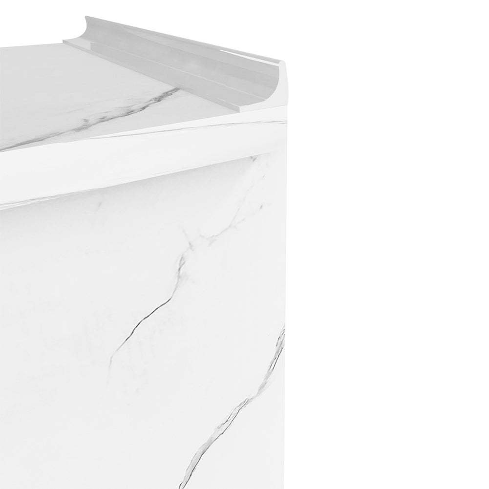 Mobile Base da Cucina Componibile 1 Anta in Legno Bianco Effetto Marmo