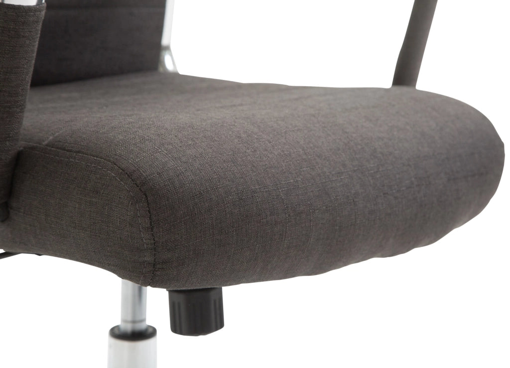 Sedia ufficio KOLUMBUS in tessuto grigio scuro