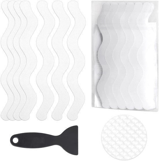 36 strisce antiscivolo per bagno e doccia strisce antiscivolo per bagno e doccia con schiuma abrasiva premium strisce antiscivolo trasparenti autoadesive per la sicurezza in bagno e doccia