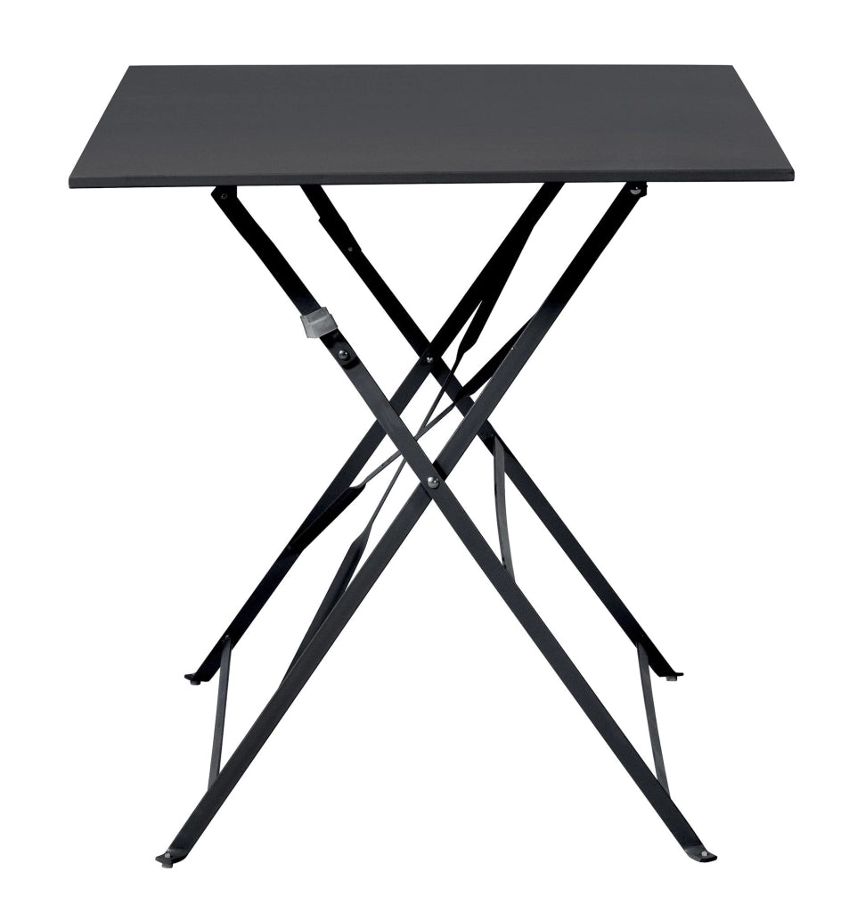 Tavolo Pieghevole da Giardino 110x70x72 cm in Ferro Antracite