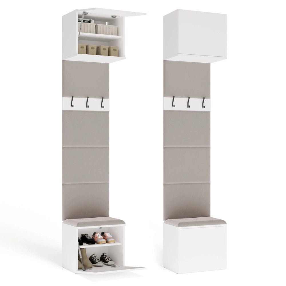 Appendiabiti HAGA 1w mobile per ingresso corridoio bianco 238x50x35 cm