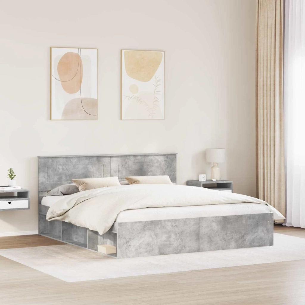 Struttura del letto Calcestruzzo 180 x 200 cm Legno multistrato 3407844