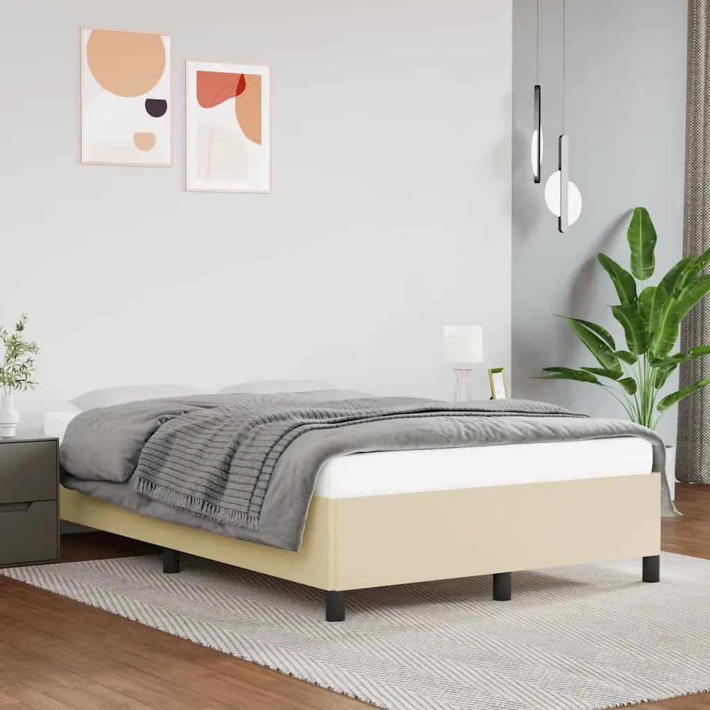 Giroletto senza Materasso Crema 120x190 cm Similpelle 379524
