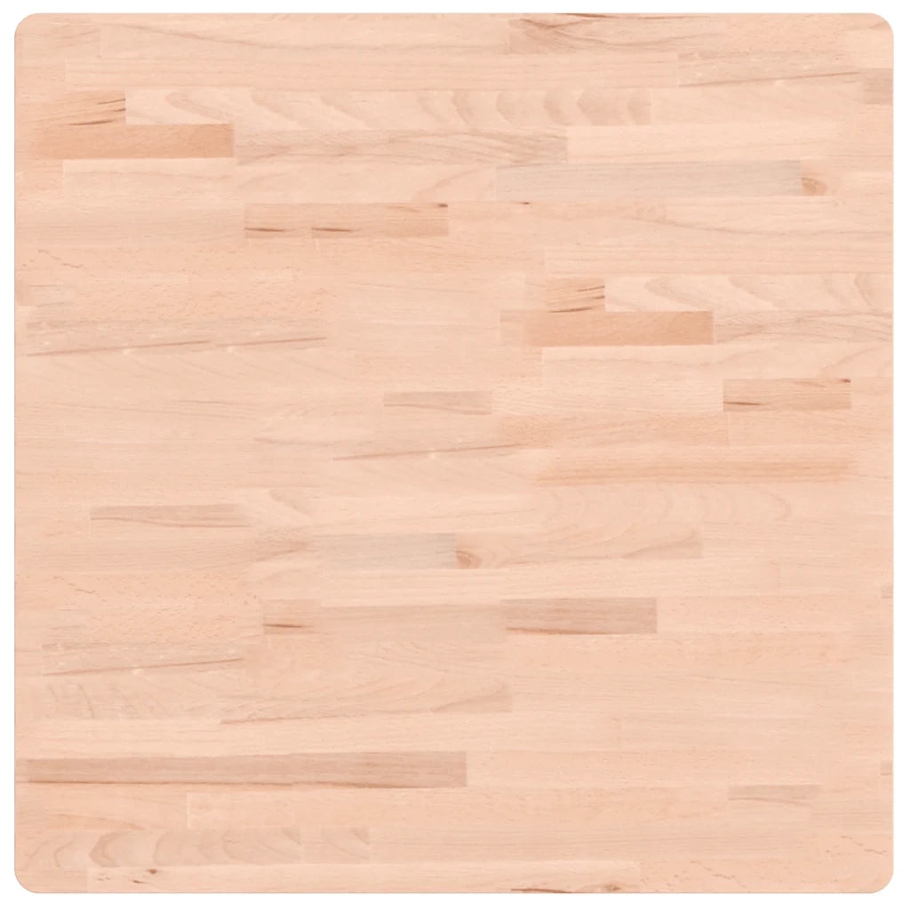 Piano per Tavolo 70x70x2,5 cm Quadrato Legno Massello di Faggio