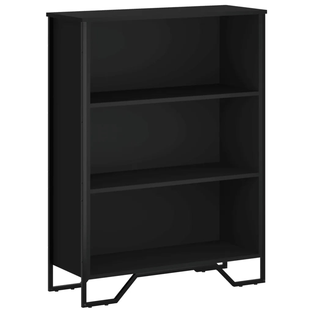 Libreria Nera 80x31x106 cm in Legno Multistrato 848624