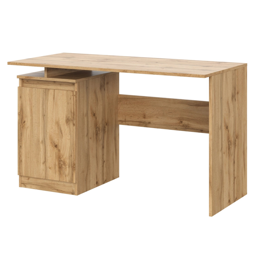 Scrivania SOLA - Capiente - Chiuso - Quercia Wotan - Larghezza 120 cm, Altezza 73 cm, Profondit? 59 cm