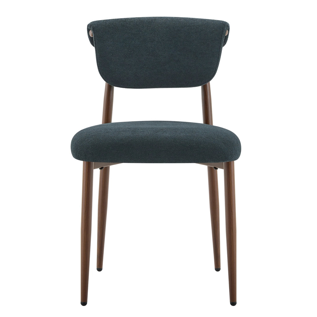 Set Tavolo e Sedie da Pranzo Imbottite ¨C Xylo ¨C Schienale Curvo, Tessuto, 4 Pezzi